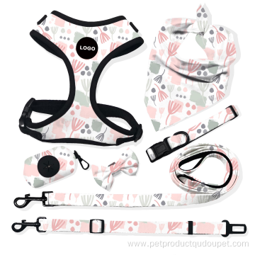 Collar de diseño Bow Leash estampado perro